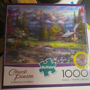 Buffalo David Bitton Puzzle - Serene Cabin Retreat